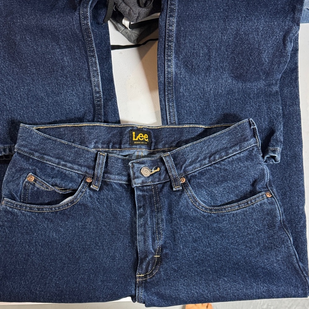 Lee Men's Dark Blue Straight Jeans